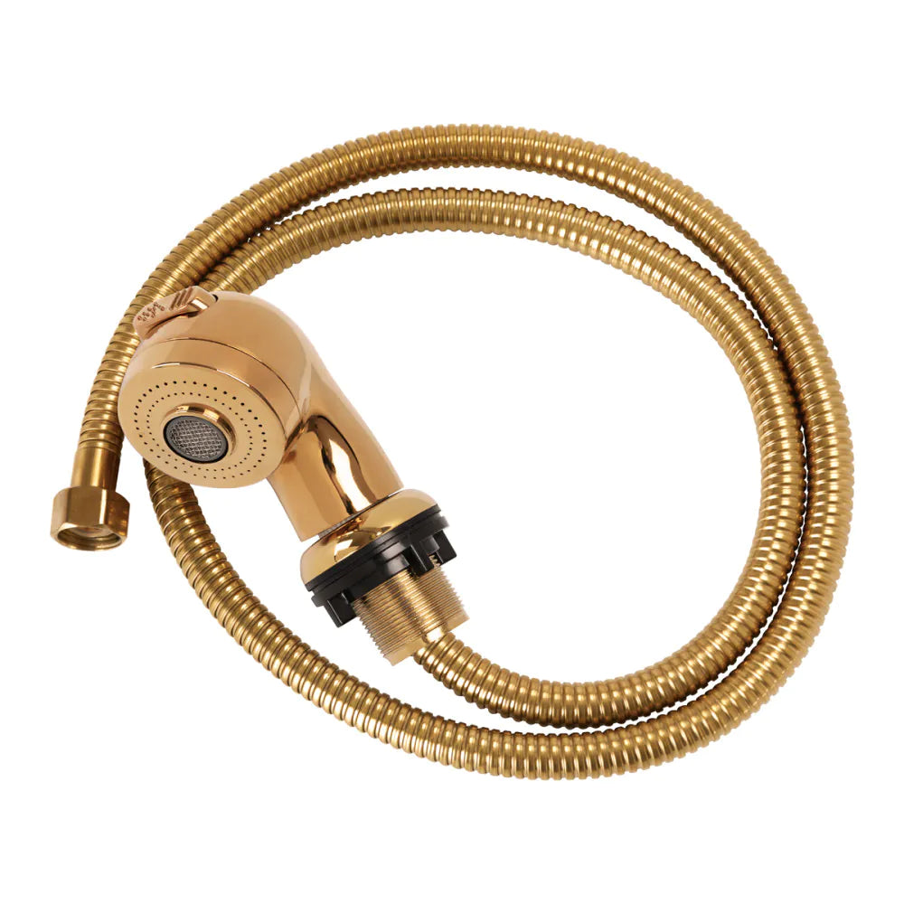 Gabbiano Duschmunstycke för Frisörtvätt – Guld, Stor (120 cm Slang)