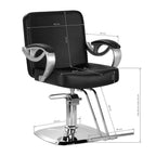 Hair System ZA31 Frisörstol Svart – Hydraulisk Lyft & Fullrotation