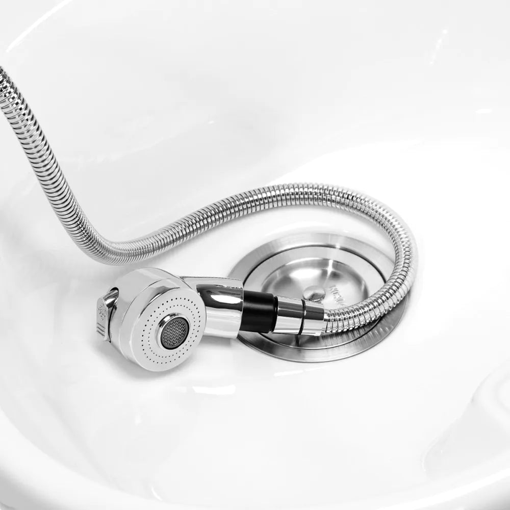 Gabbiano TRYCHO Elektrisk Schamponeringsstol – Keramikhandfat & Fotreglage