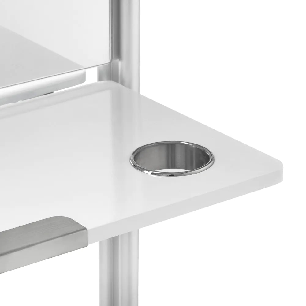 Gabbiano MI-03 Frisörkonsol – Modern Spegel med Hopfällbar Hylla
