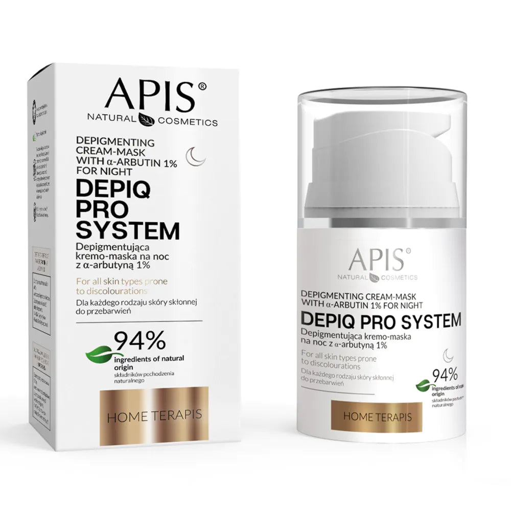 Apis DEPIQ PRO SYSTEM Depigmenterande Nattkräm-Mask med α-Arbutin 1% 50 ml