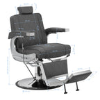 Barberstol Hair System BM88066 – Hydraulisk lyft & justerbart rygg- och fotstöd
