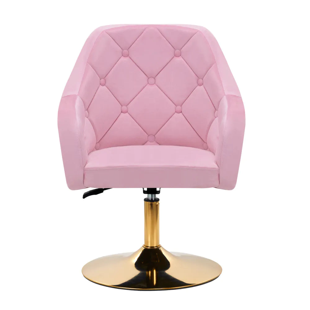 4Rico snurrstol sammet rosa