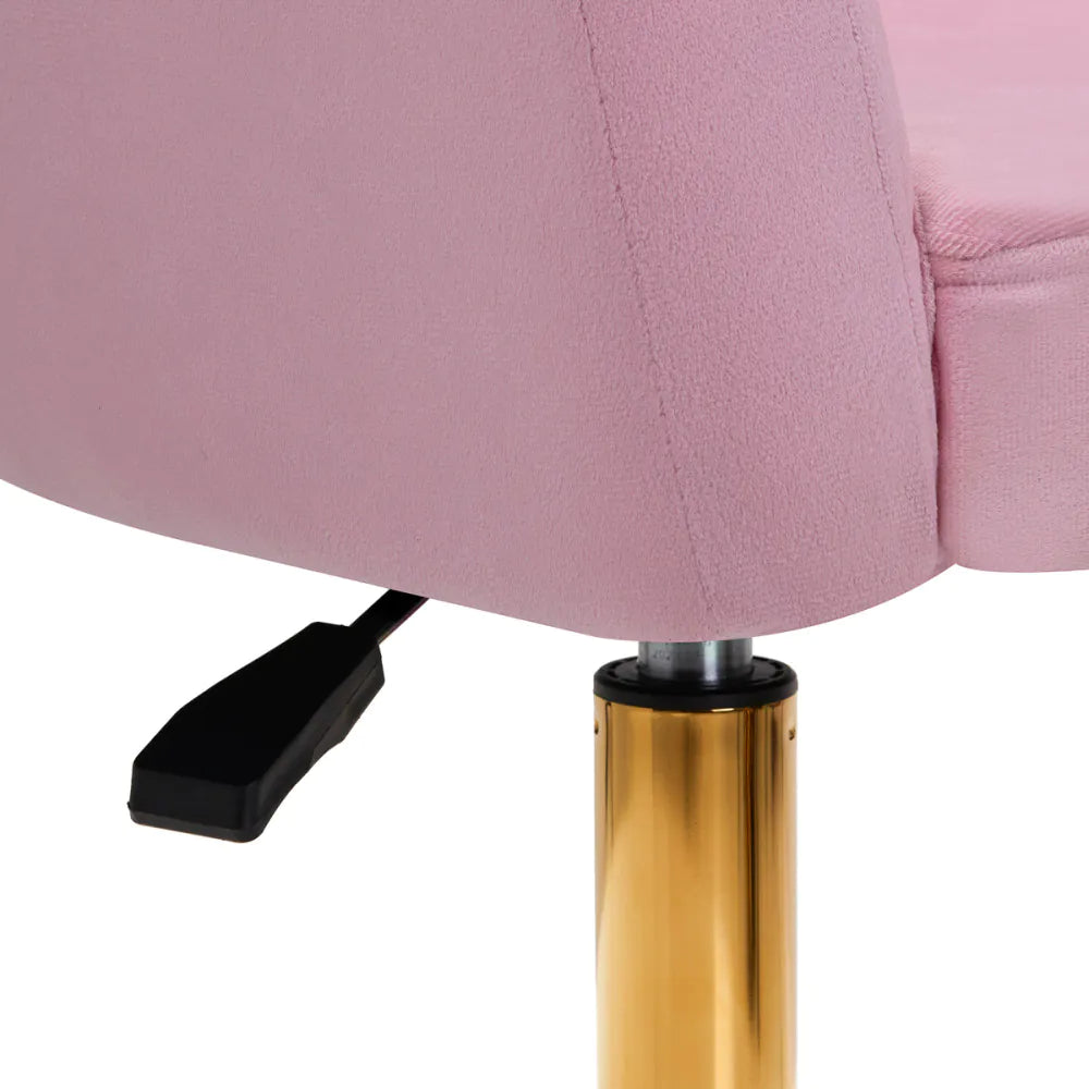 4Rico snurrstol sammet rosa