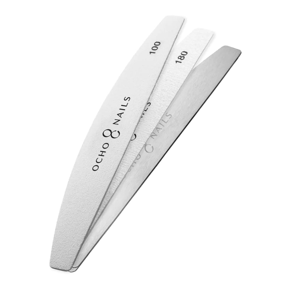 Ocho Nails metallbas utbytbar halvmånefil  100/180 20 st
