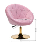 4Rico snurrstol QS-BL12G rosa