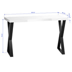 Momo 04-BL White Cosmetic Table - Professional Makeup Table for Beauty Salons