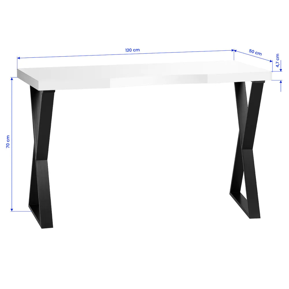 Momo 04-BL White Cosmetic Table - Professional Makeup Table for Beauty Salons