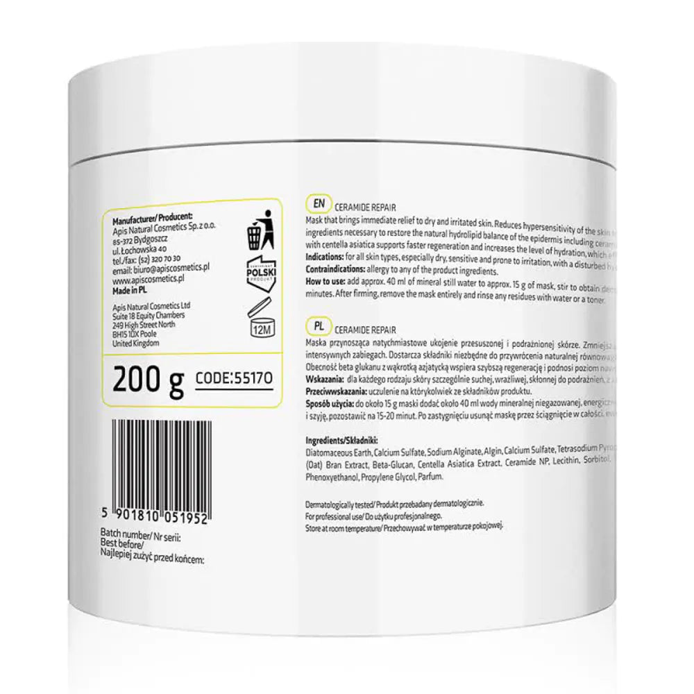 Apis Ceramide Repair Lugnande Algmask med Ceramider & Betaglukan 200 g