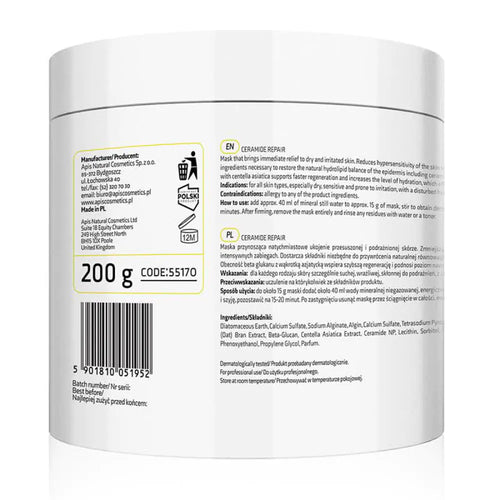 Apis Ceramide Repair Lugnande Algmask med Ceramider & Betaglukan 200 g
