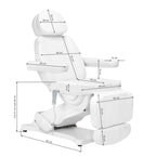 Sillon Classic v2 elektrisk kosmetikstol, 3 motorer med värme, vit