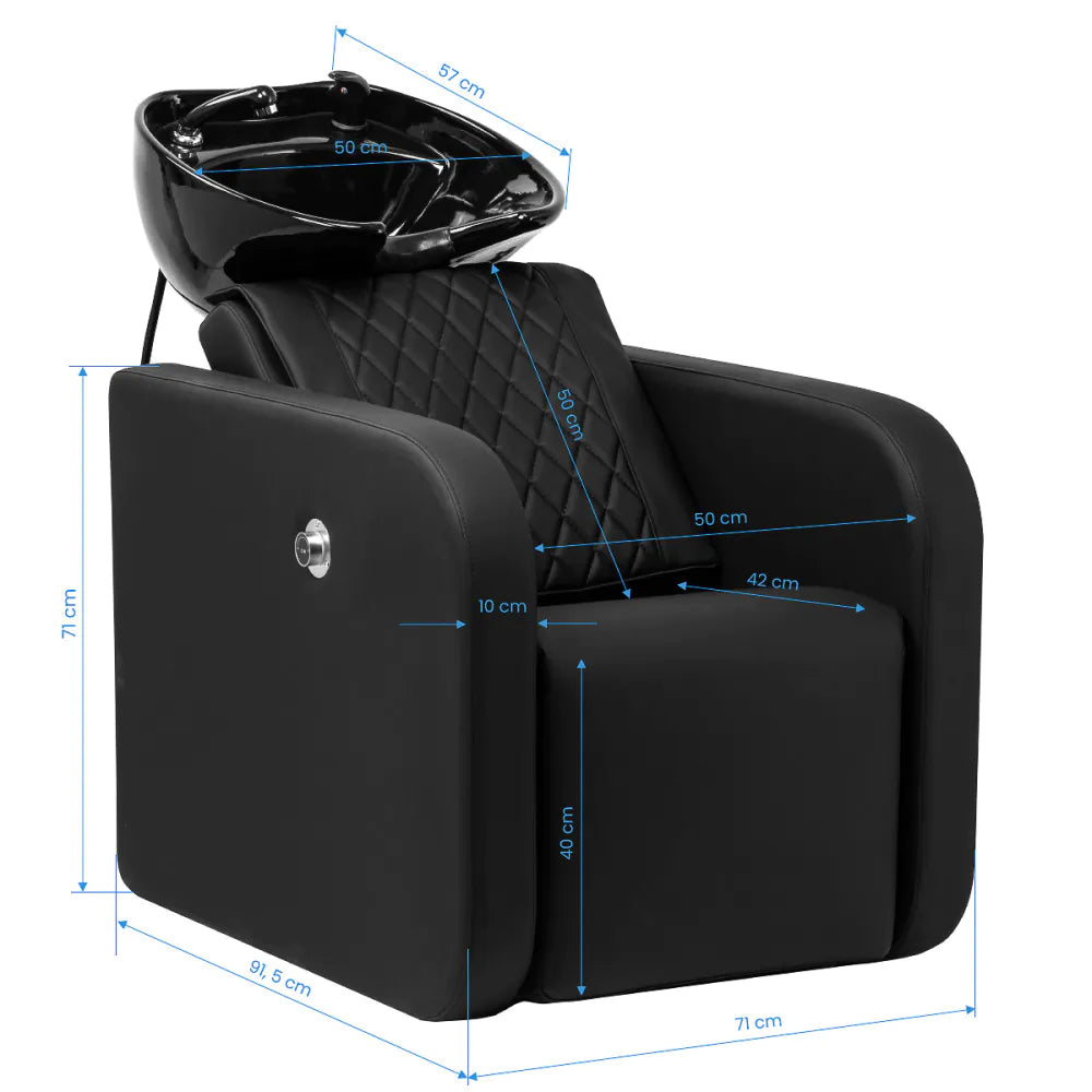 Schamponeringsstation Gabbiano Sylvia med ryggmassage – Elektrisk & Keramik