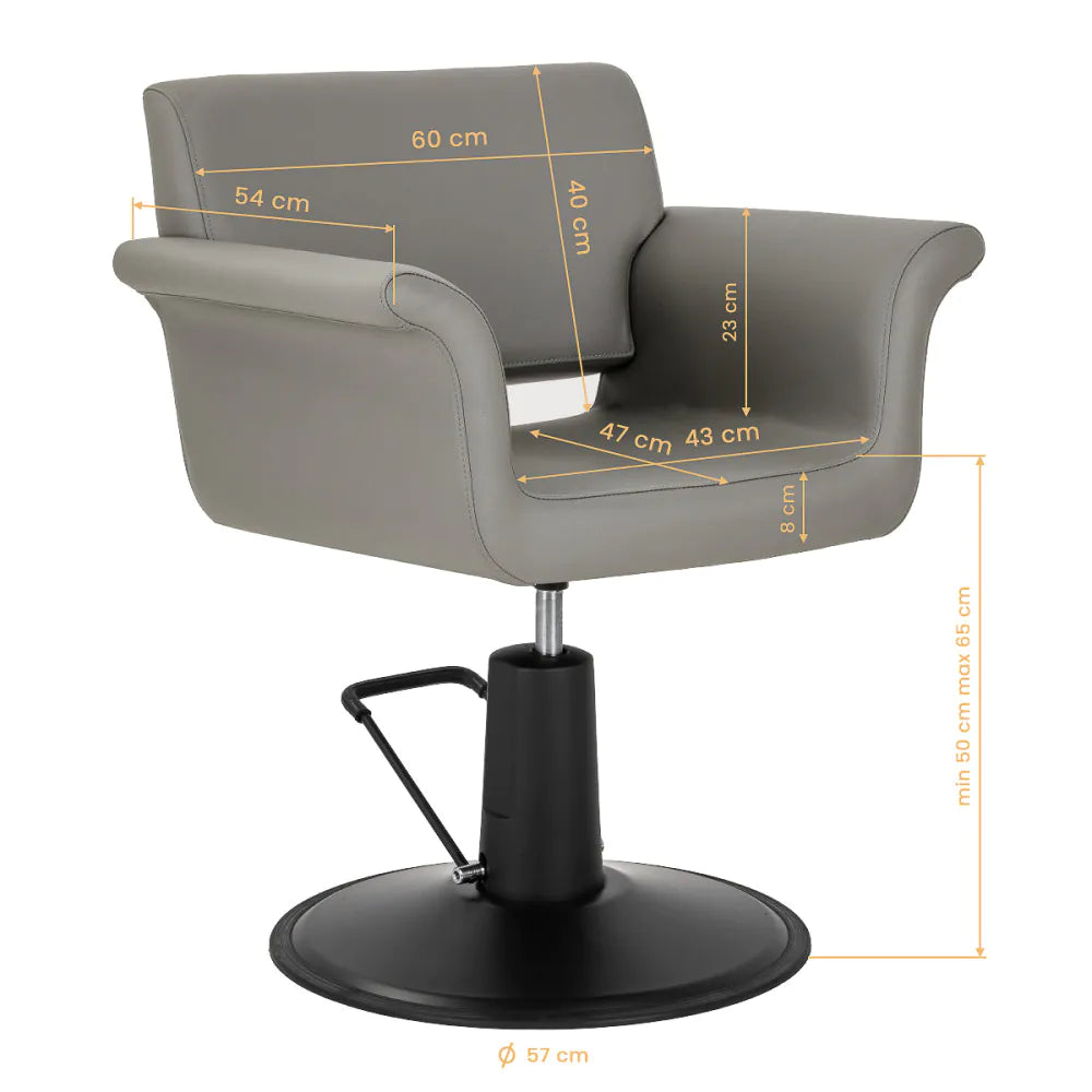 Frisörstol Gabbiano Lucca – Hydraulisk Lyft & Minimalistisk Design