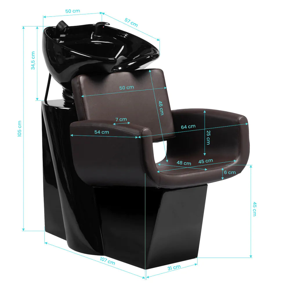 Schamponeringstol Gabbiano Mataro – Keramikskål & Ergonomisk Design