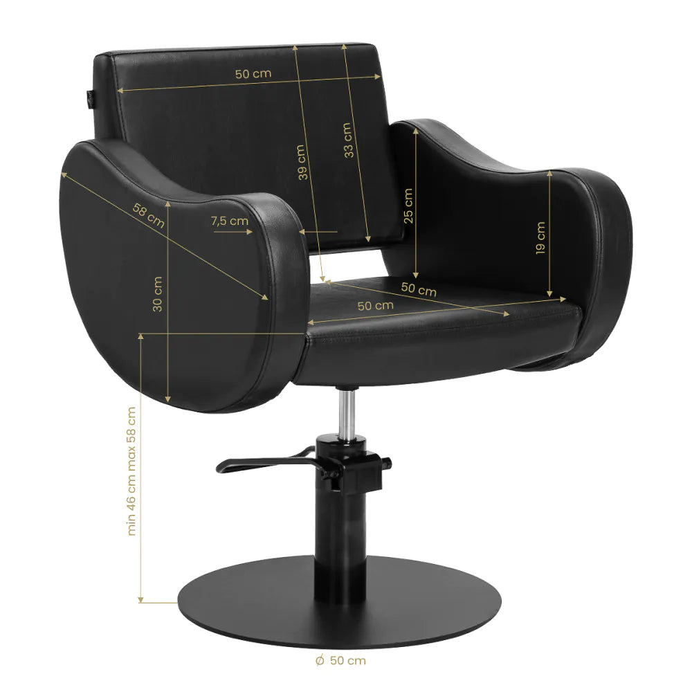 Frisörstol Gabbiano Sewilla – Hydraulisk Lyft & Elegant Design