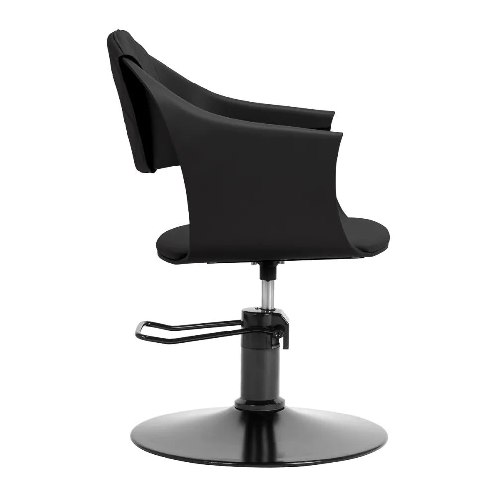 Hair System Halo Noir Svart Frisörstol – Hydraulisk & Minimalistisk