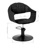 Hair System Halo Noir Svart Frisörstol – Hydraulisk & Minimalistisk