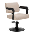 Hair System Jet Latte Beige Frisörstol – Hydraulisk & Elegant