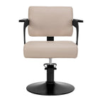 Hair System Jet Latte Beige Frisörstol – Hydraulisk & Elegant