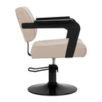 Hair System Jet Latte Beige Frisörstol – Hydraulisk & Elegant
