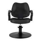 Hair System Borneo Svart Frisörstol – Hydraulisk & Minimalistisk