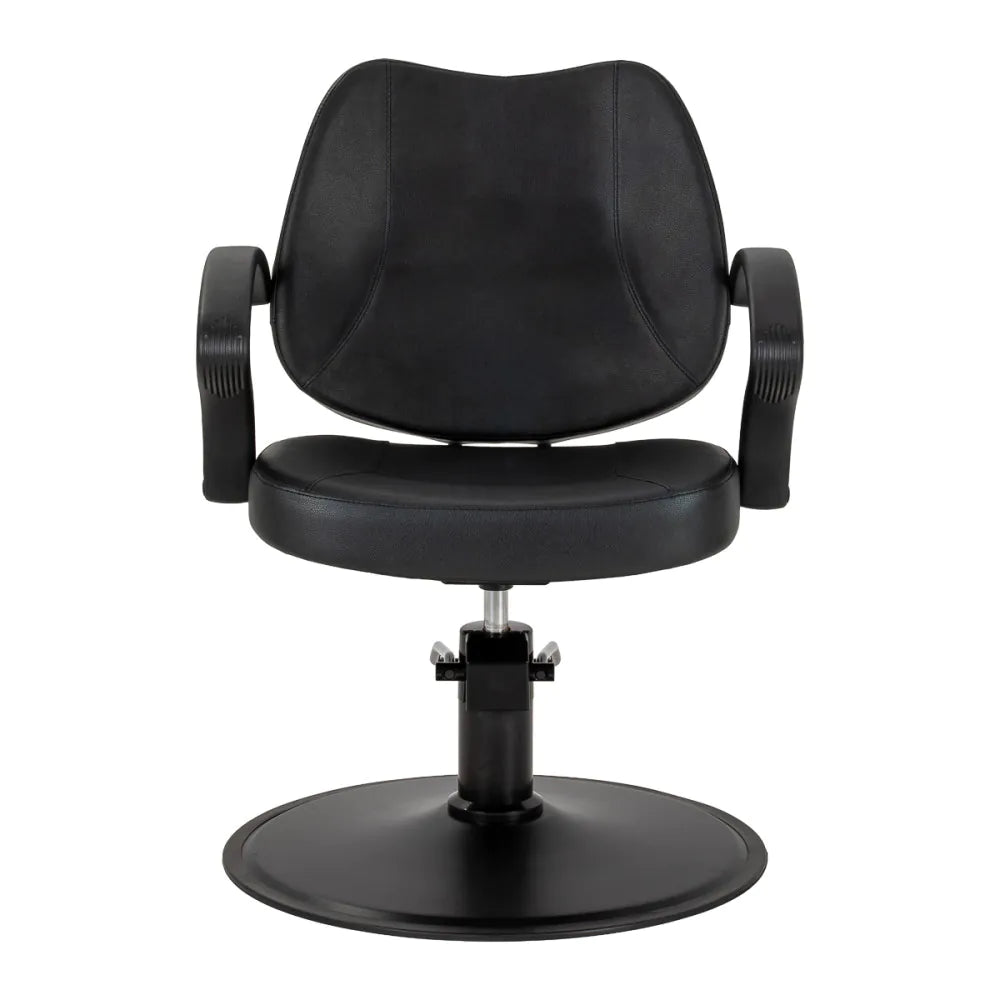 Hair System Borneo Svart Frisörstol – Hydraulisk & Minimalistisk