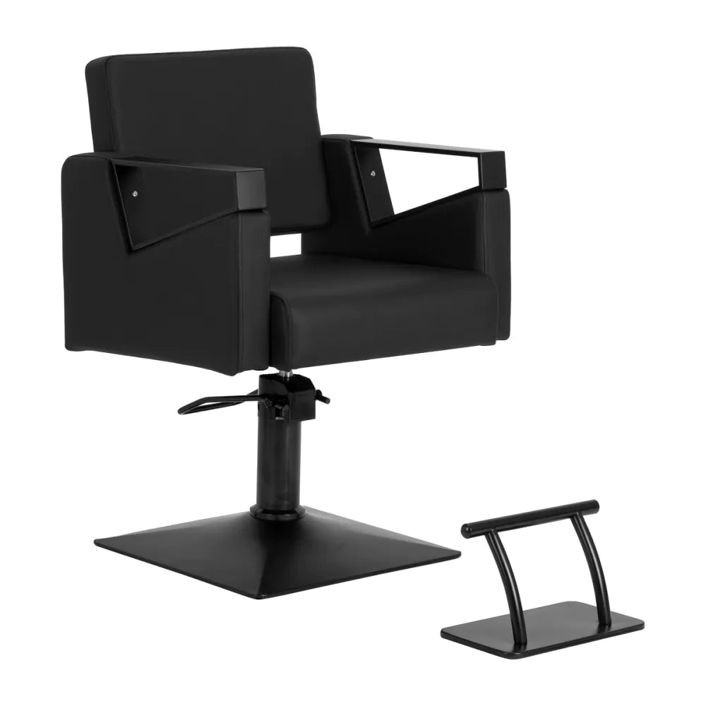 Hair System Duplex Noir Svart Frisörstol – Hydraulisk & Elegant