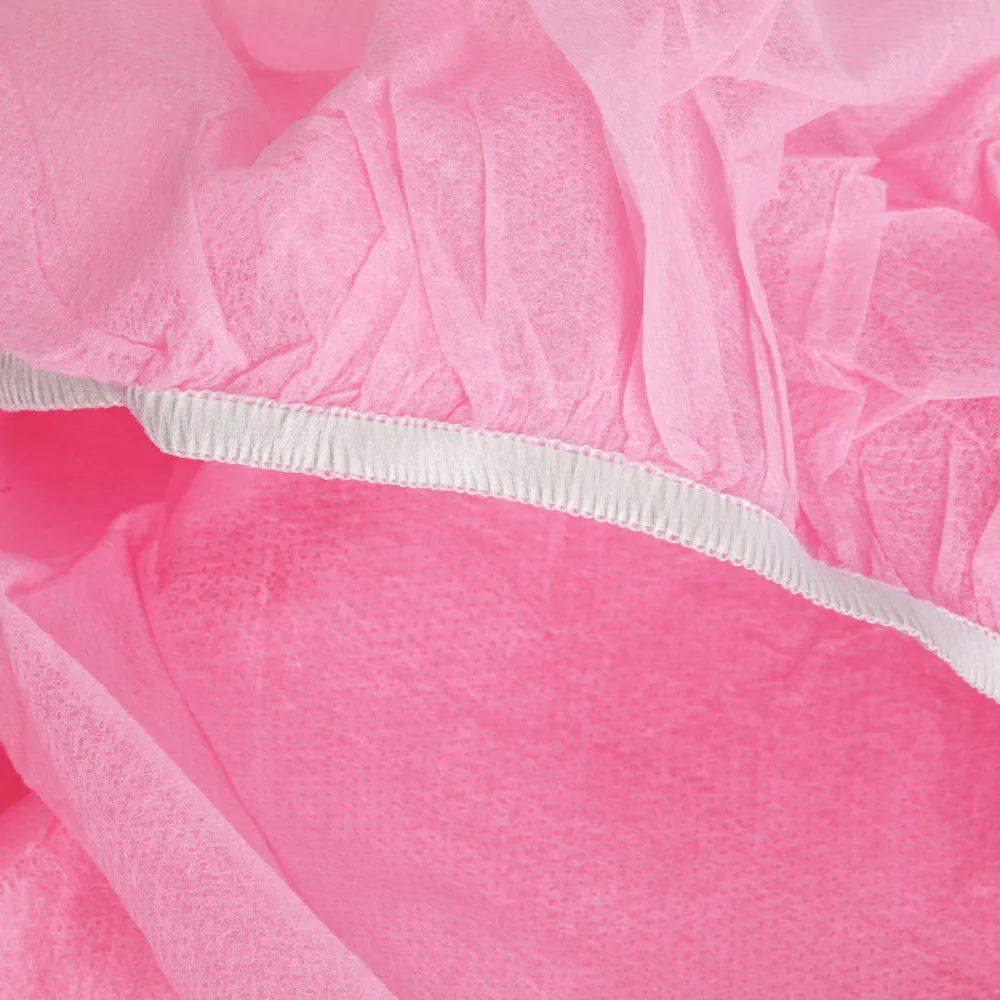 Engångssängöverdrag med Resårband – Non-woven, Rosa, 10-pack