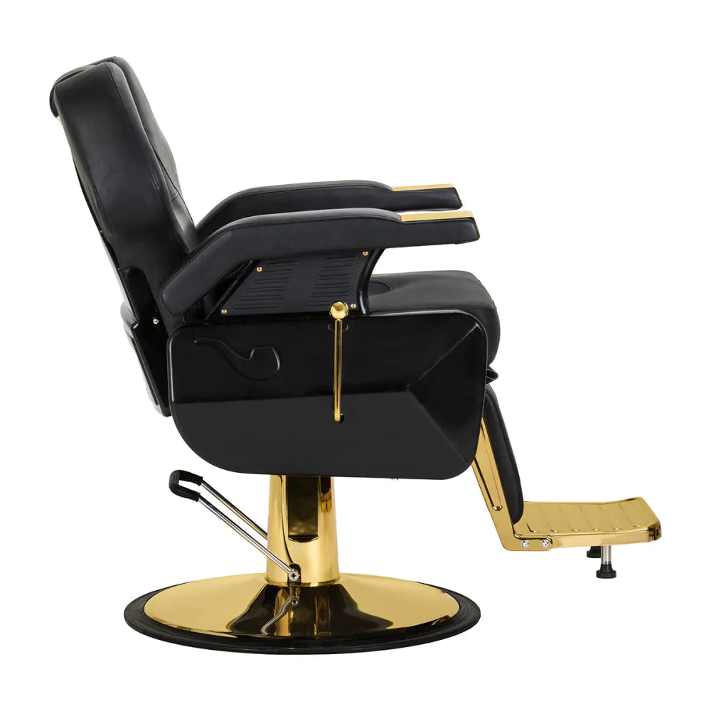 Hair System New York Svart Barberstol – Hydraulisk & Justerbar