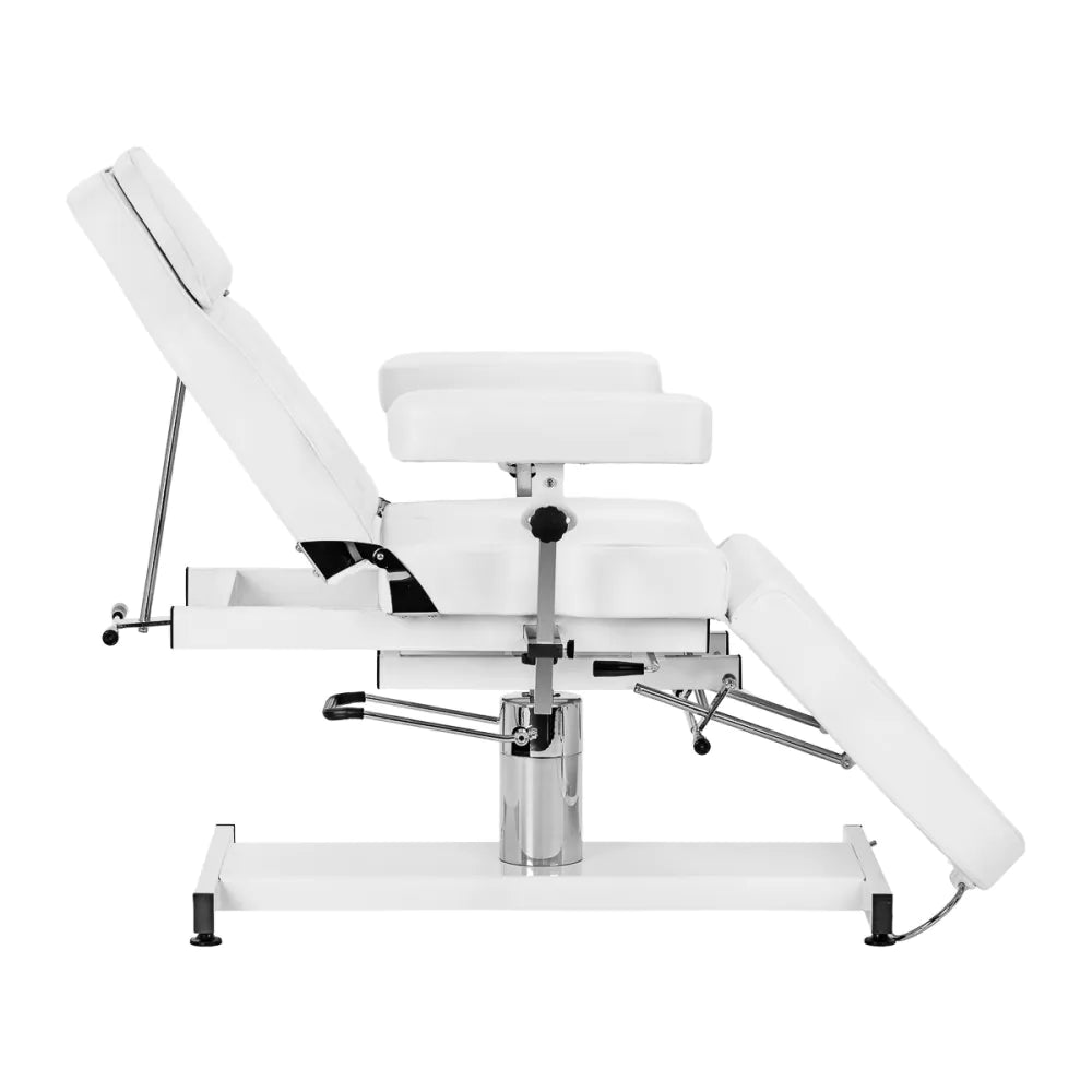 Sillon A 210DH hydraulisk kosmetikstol med vagga, vit