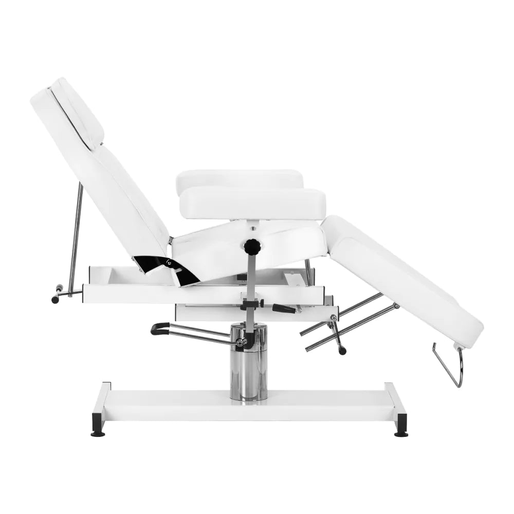 Sillon A 210DH hydraulisk kosmetikstol med vagga, vit
