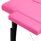 BALANCE Hopfällbar Massagebänk i Trä – Rosa , 2 Segment