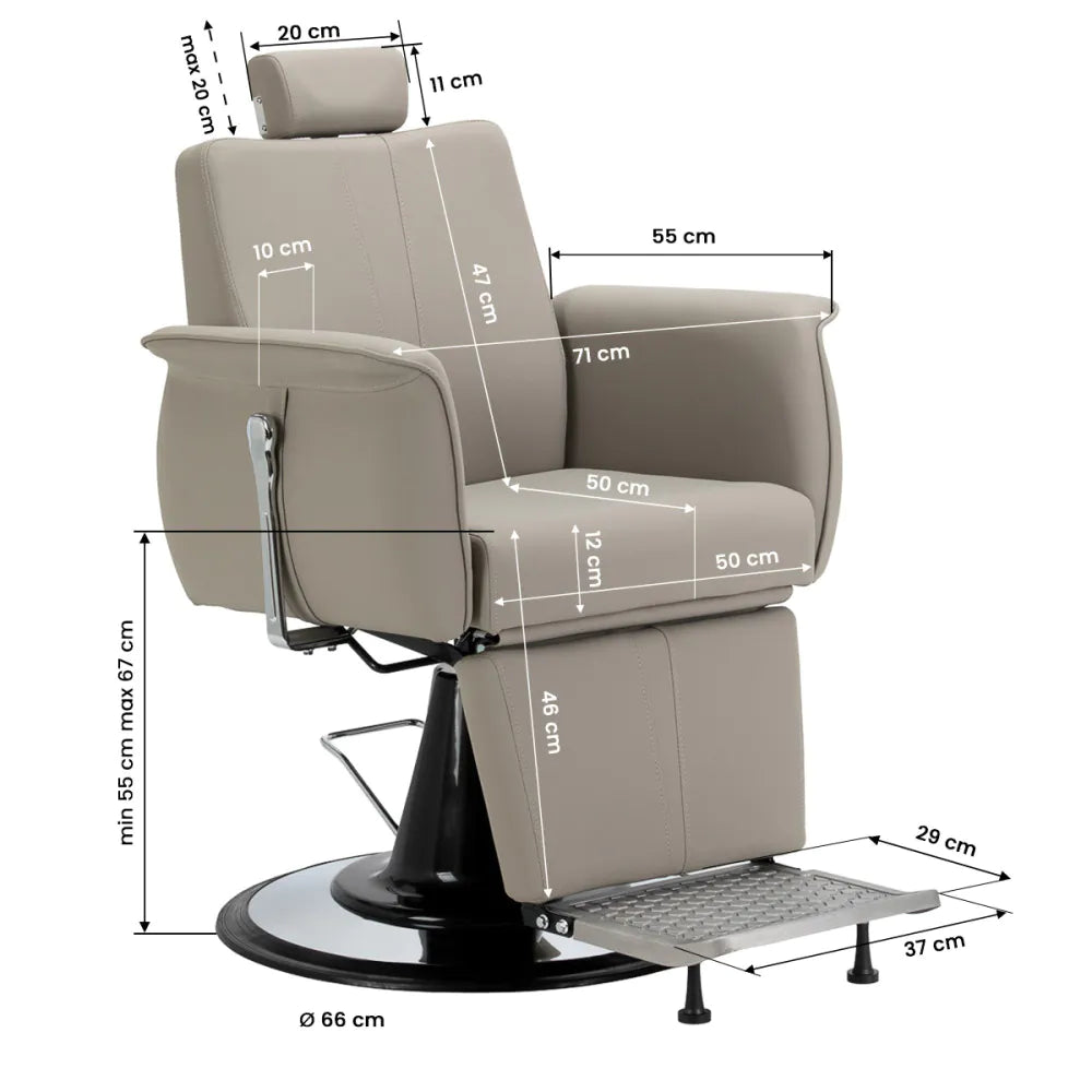 Gabbiano Athena Barberstol – Greige