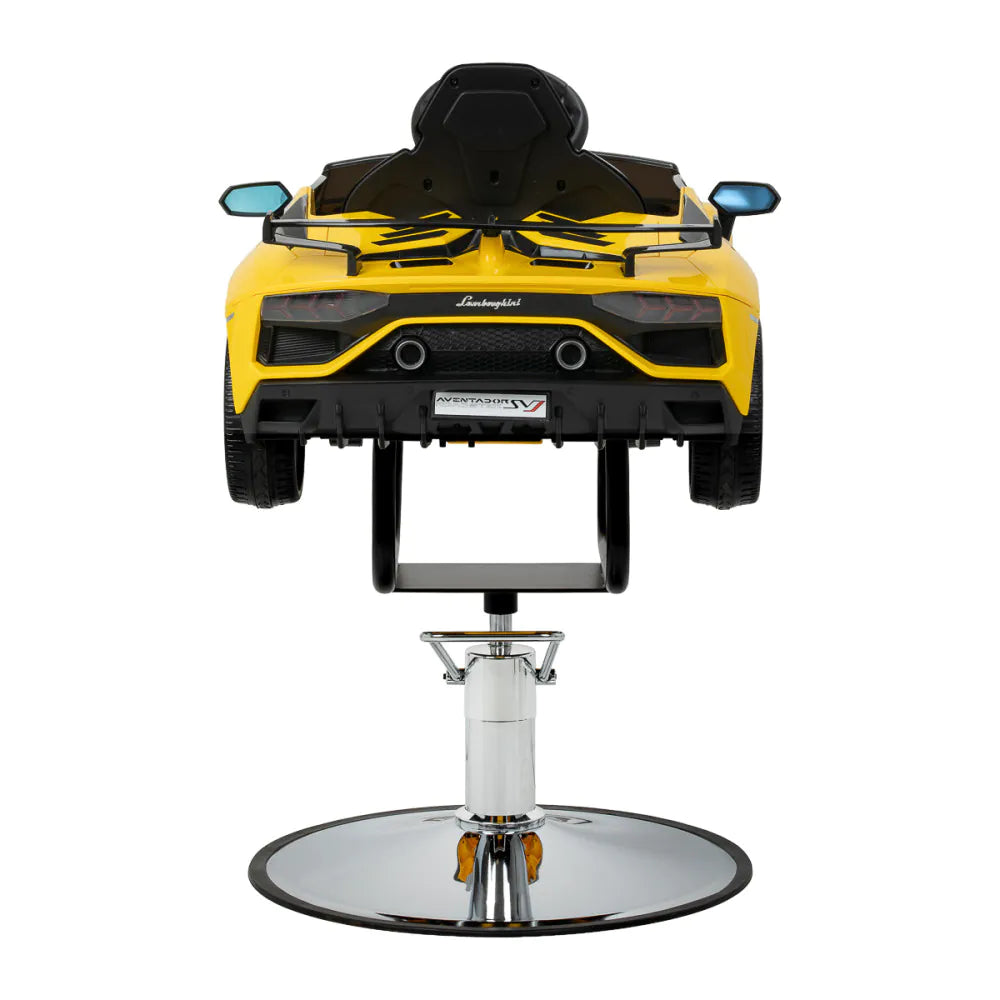 Gabbiano Lamborghini Barnfrisörstol – Gul Sportbil med Ljud, Ljus & Bluetooth