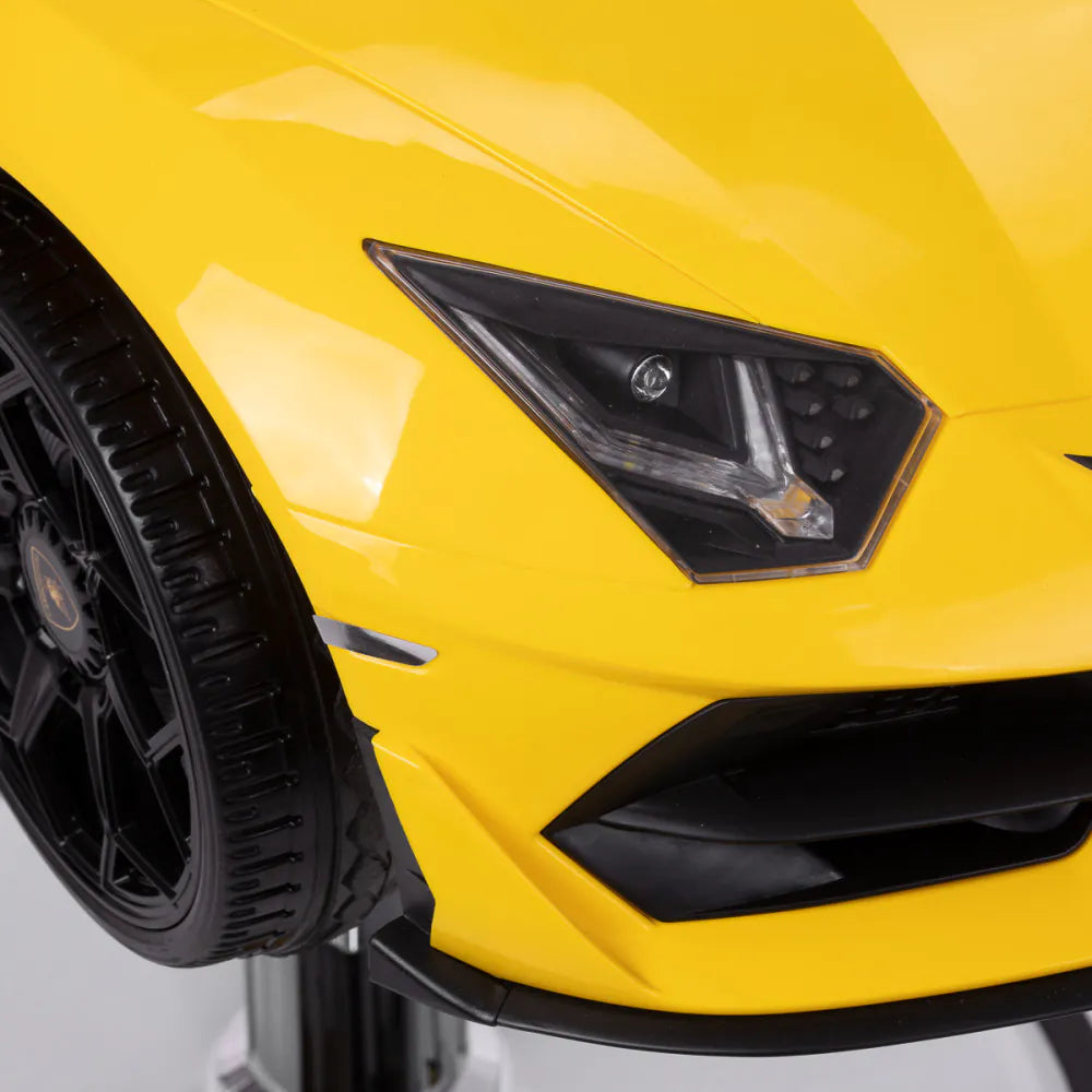 Gabbiano Lamborghini Barnfrisörstol – Gul Sportbil med Ljud, Ljus & Bluetooth