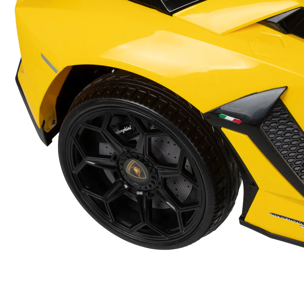 Gabbiano Lamborghini Barnfrisörstol – Gul Sportbil med Ljud, Ljus & Bluetooth
