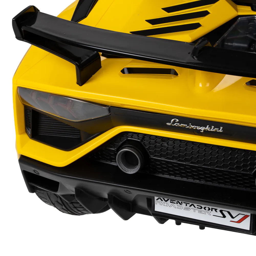 Gabbiano Lamborghini Barnfrisörstol – Gul Sportbil med Ljud, Ljus & Bluetooth