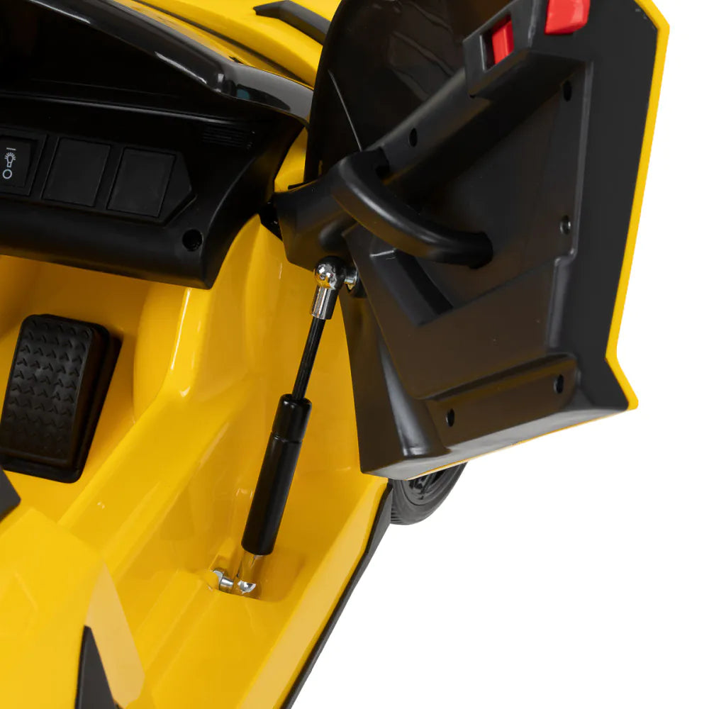 Gabbiano Lamborghini Barnfrisörstol – Gul Sportbil med Ljud, Ljus & Bluetooth