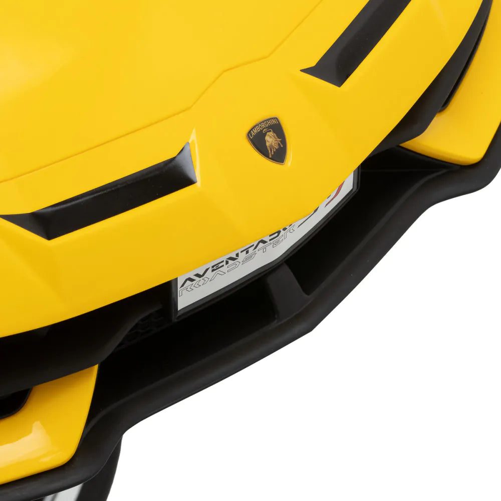 Gabbiano Lamborghini Barnfrisörstol – Gul Sportbil med Ljud, Ljus & Bluetooth