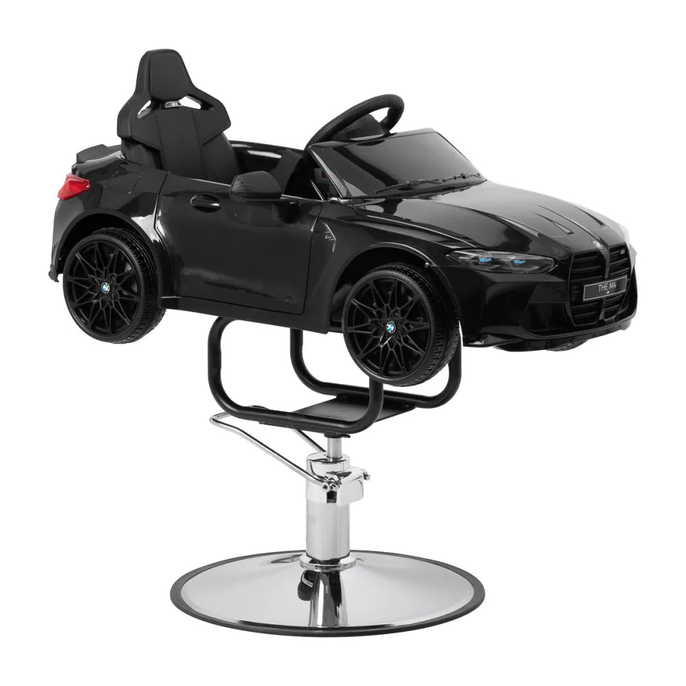 Gabbiano BMW Barnfrisörstol – Svart Bil med Ljud, Ljus & Bluetooth