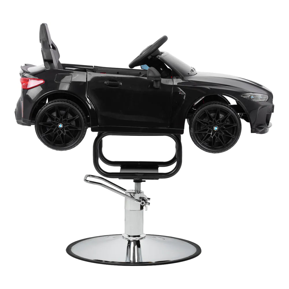 Gabbiano BMW Barnfrisörstol – Svart Bil med Ljud, Ljus & Bluetooth
