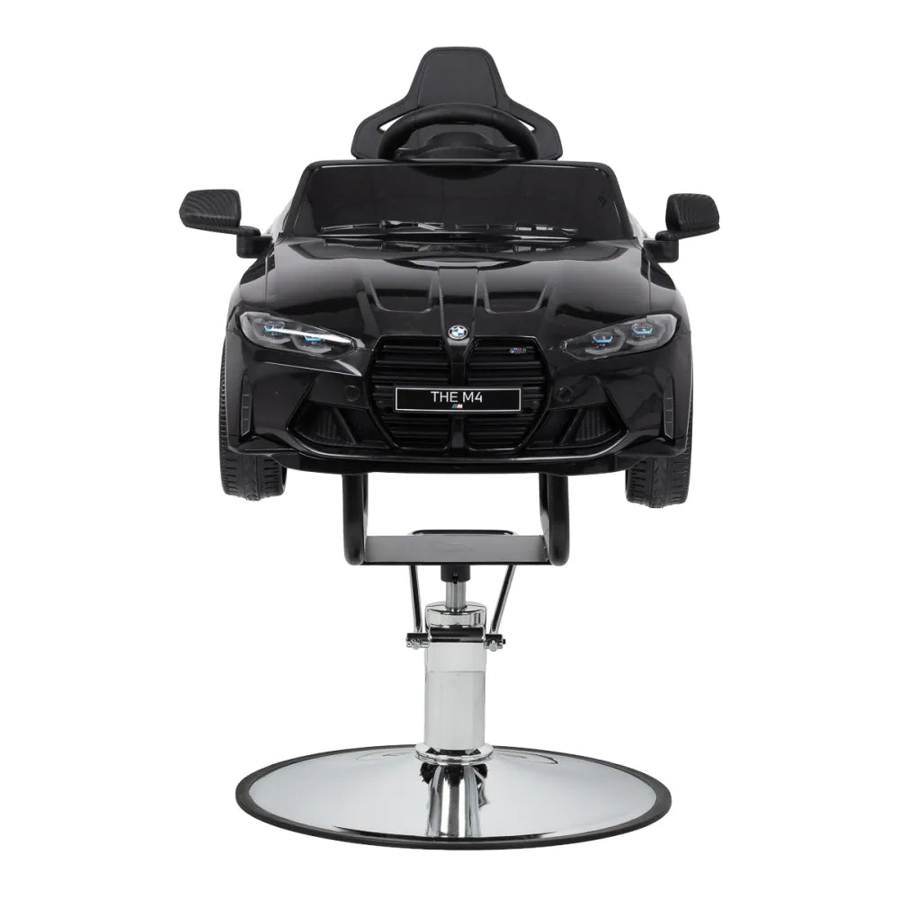 Gabbiano BMW Barnfrisörstol – Svart Bil med Ljud, Ljus & Bluetooth