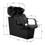Hair System Komodo Schamponeringstol – Svart