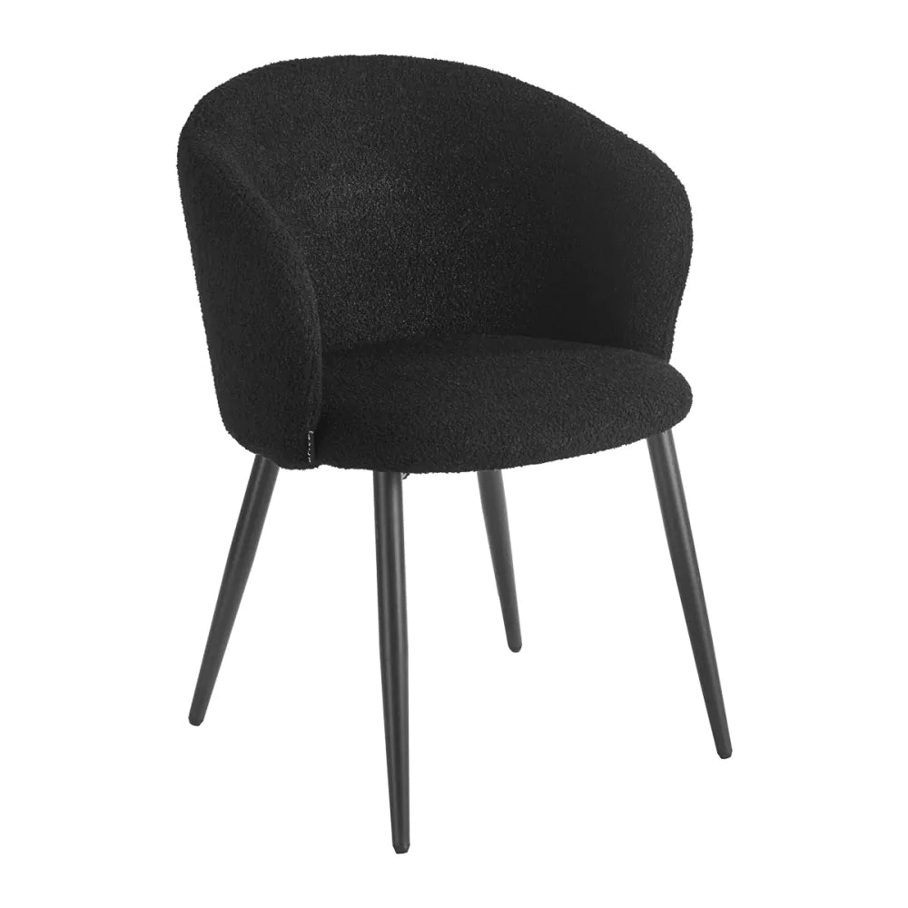 4Rico Asola Stol – Svart Teddy | Elegant Fåtölj