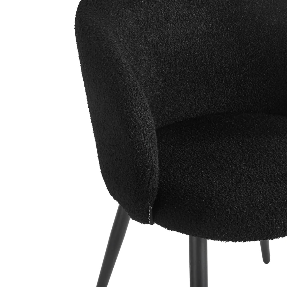 4Rico Asola Stol – Svart Teddy | Elegant Fåtölj