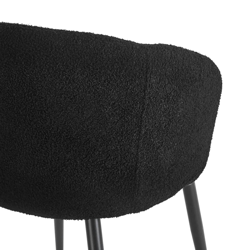 4Rico Asola Stol – Svart Teddy | Elegant Fåtölj