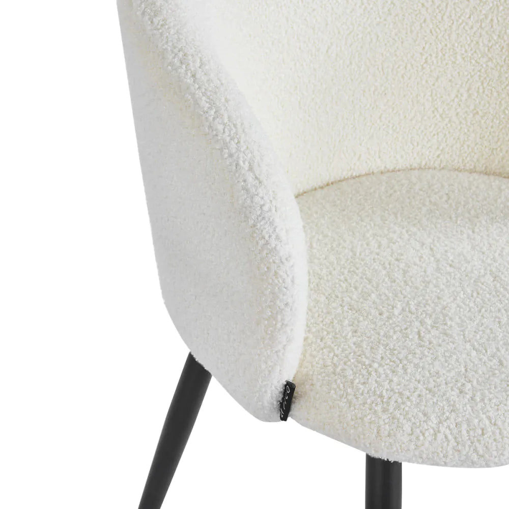 4Rico Asola Stol – Vit Teddy | Elegant Fåtölj