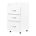 Professional White Combi Cabinet - Rolling Cart with Drawers for Pedicure and Salon