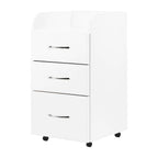 Professional White Combi Cabinet - Rolling Cart with Drawers for Pedicure and Salon