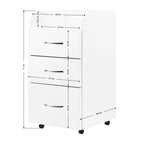 Professional White Combi Cabinet - Rolling Cart with Drawers for Pedicure and Salon